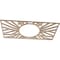 Ekena Millwork Hoover Wood Fretwork Pierced Ceiling Medallion, Red Oak, 32"W x 16"H x 11 7/8"ID x 1/4"T CMWP32X16X0250HORO - alternate 3